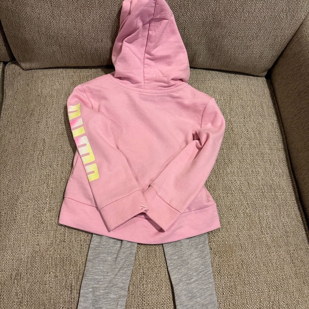 Puma Pink and Gray Kids Matching Set